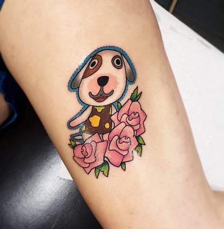 Blake Ohrt - Animal crossing dog tattoo