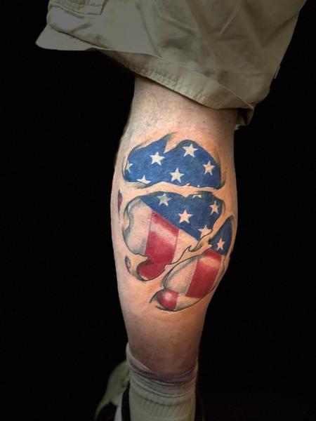 Tattoos - Skin ripped flag - 132679