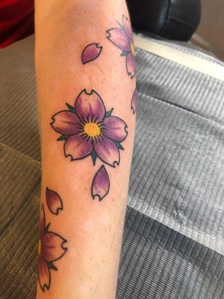 Tattoos - Purple blossums - 139919