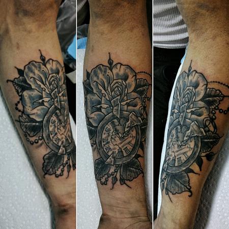 Tattoos - Rose and Pocketwatch - 128650