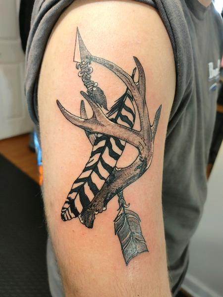 Tattoos - Antler feather arrow - 143731
