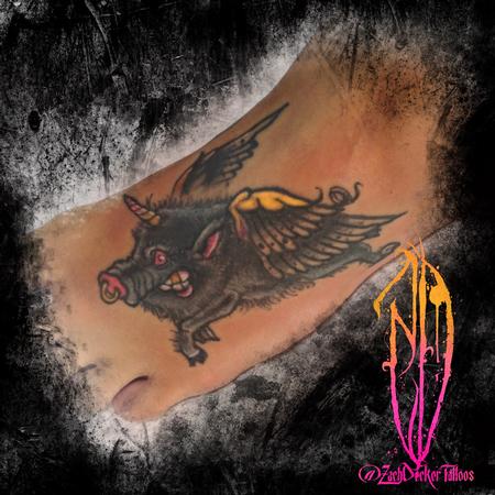 Tattoos - Unicorn Flying Boar - 129764