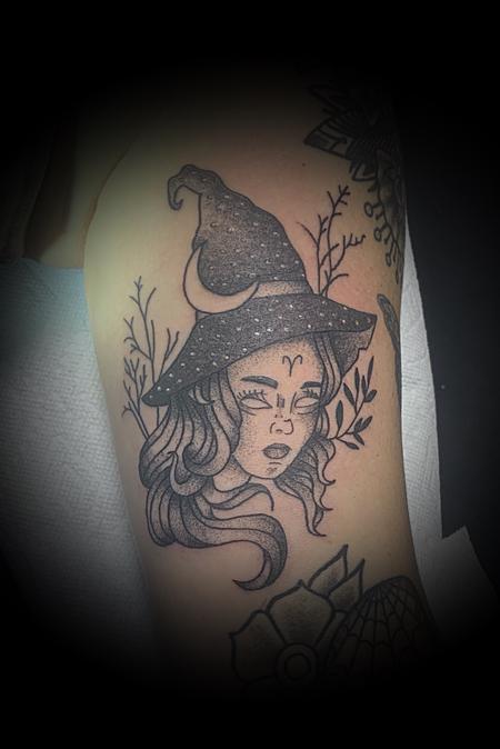 Tattoos - Dotwork witch - 140489