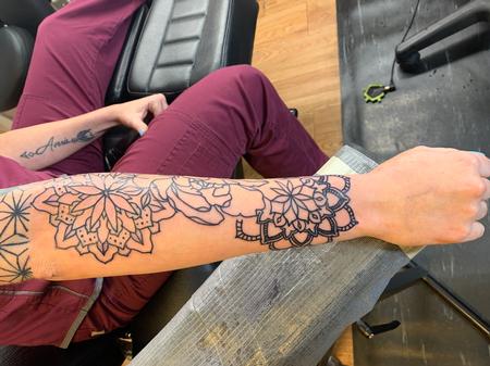 Tattoos - Mandala and peonys  - 140617