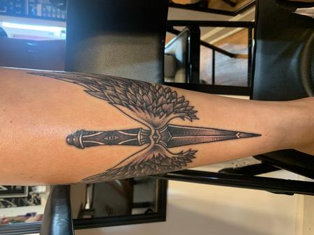 Tattoos - Dagger with wings - 142297
