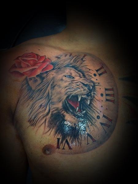 Jon Morrison (MADISON) - Lion w/ clock and rose