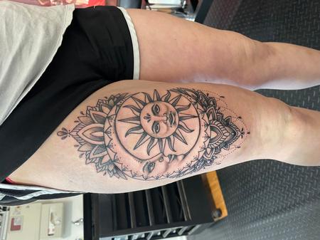 Tattoos - Ornamental sun and moon - 143193