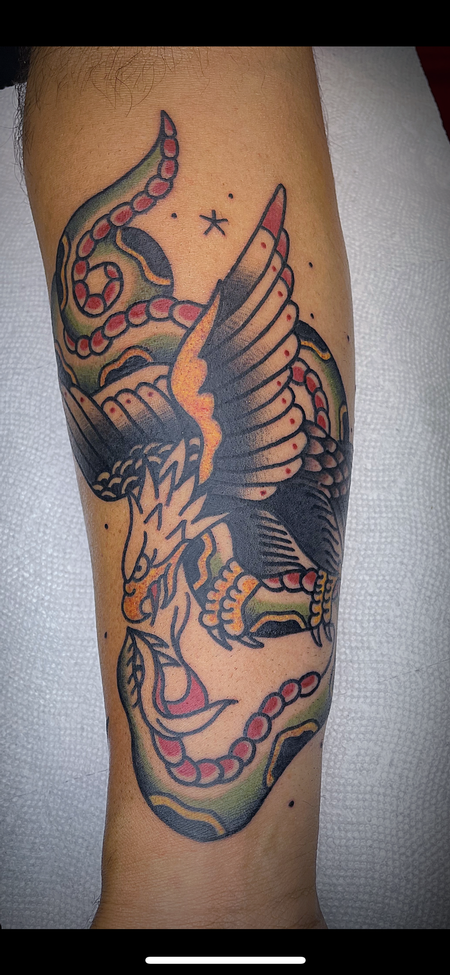 Tattoos - Snake and eagle - 144801