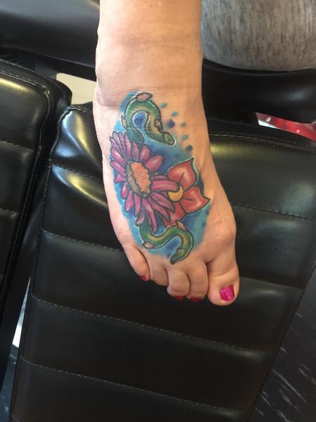 Tattoos - Foot flowers - 130609