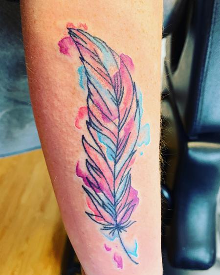 Tattoos - Watercolor feather - 141691