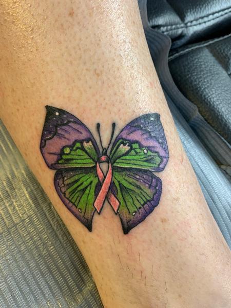 Tattoos - Cancer butterfly - 141227