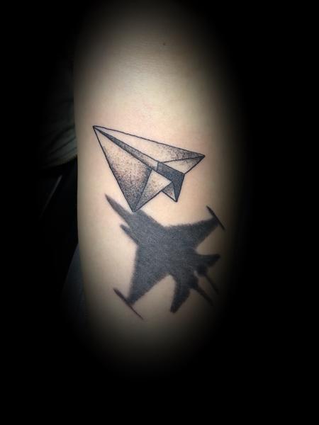 Tattoos - Paper plane  - 135018