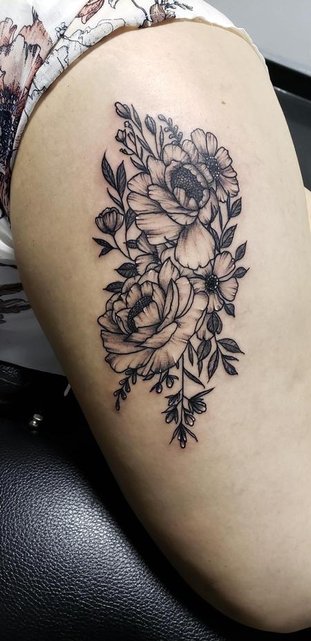 Flower tattoo  Visions Tattoo and Piercing