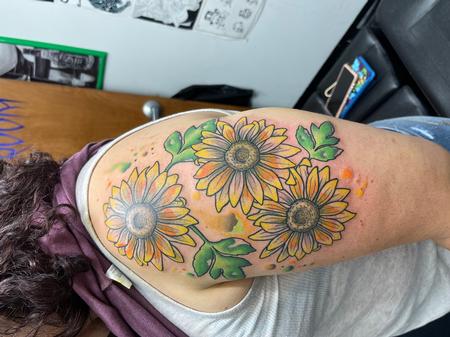 Tattoos - Sun water flower colors  - 143294