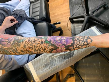 Tattoos - Peony mandala geometric - 141234