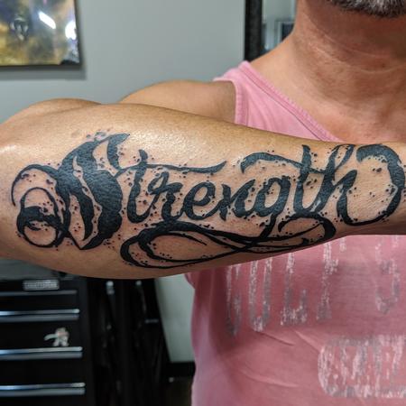 Tattoos - Strength Script - 139415