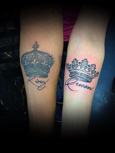 Tattoos - King and Queen Crown - 138116