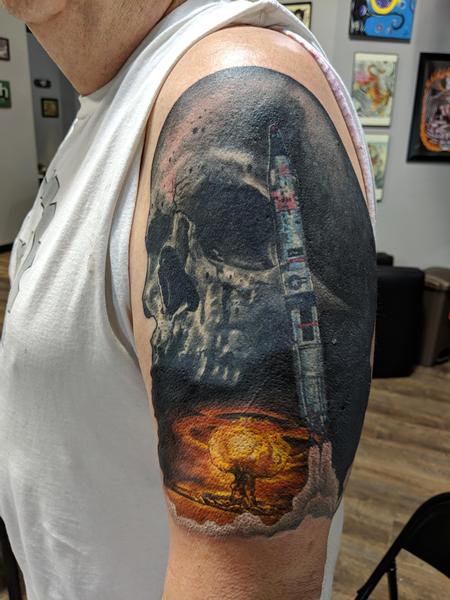 Tattoos - Skull Rocket Explosion  - 139417