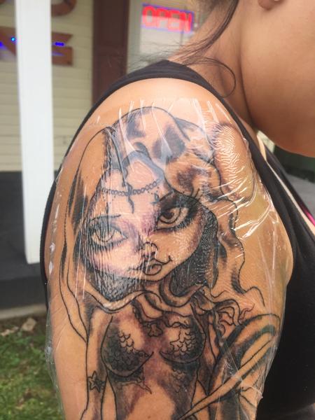 Tattoos - Mermaid in progress - 128071