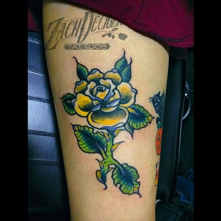 Tattoos - Traditional Yellow Rose - 131104