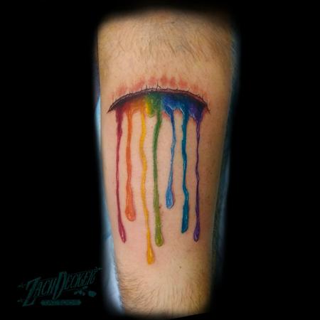 Tattoos - Bleeding Rainbow Skin Rip - 131394