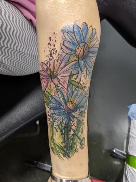 Tattoos - Watercolor flowers - 142048