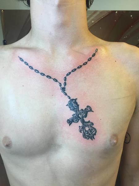 Tattoos - Rosary cross - 129321