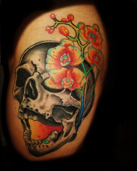 Ray Sorro - skull flowers