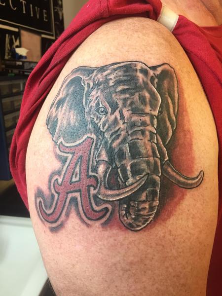 Tattoos - Alabama elephant coverup - 129324