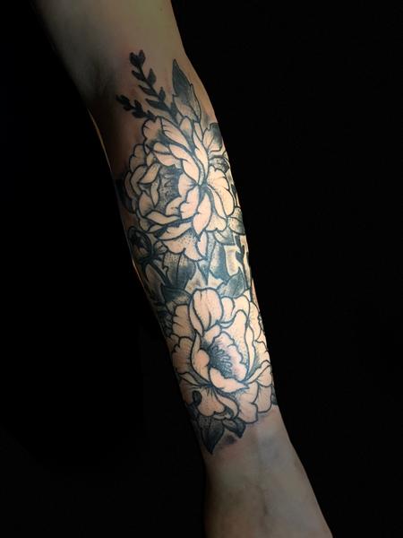 Tattoos - stipple flowers - 134105