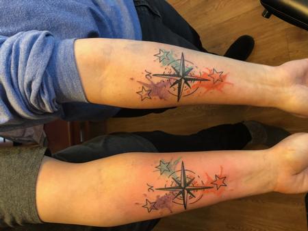 Tattoos - watercolor compasses - 137551