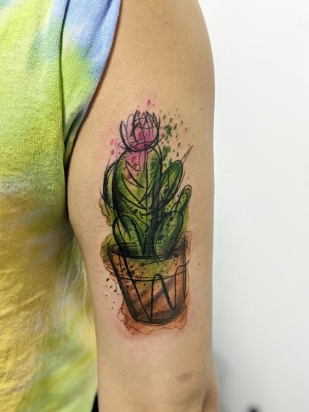 Jeff Hamm (MADISON) - Watercolor cactus