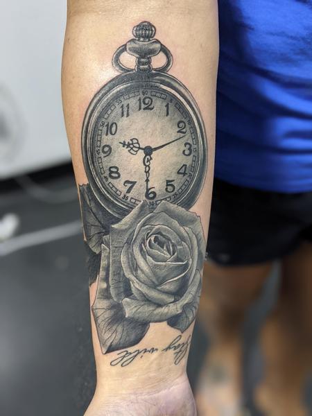 pocket watch tattoo Archives  David Meek Tattoos