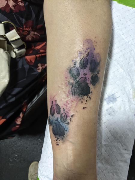 Tattoos - Watercolor dog prints - 143309