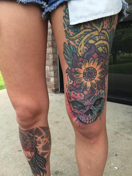 Jaisy Ayers (WOODLANDS TX) - Watercolor skull