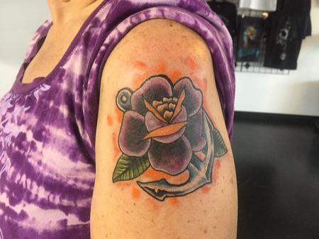 Tattoos - Anchor rose - 116962