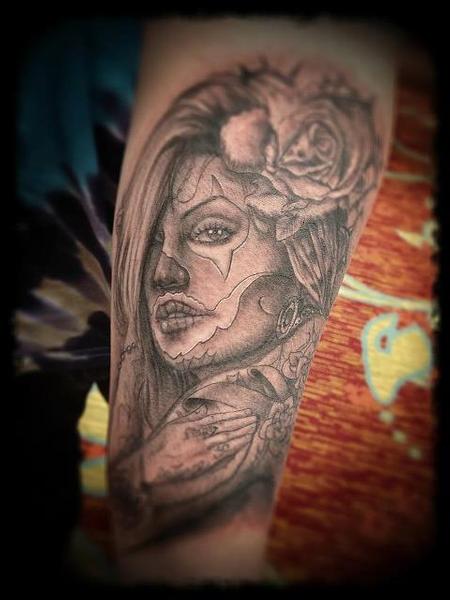 Tattoos - black and gray tattoo - 63685