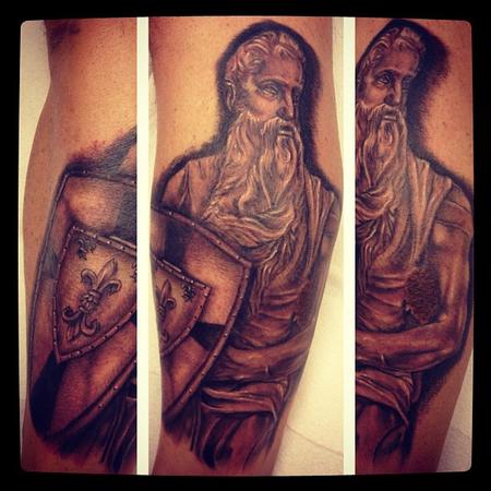 Tattoos - black and gray portrait tattoo. - 64513