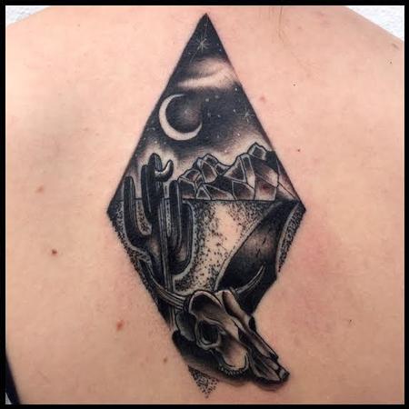 Tattoos - Black and Gray traditional desert sense tattoo, Frichard Adams Art Junkies Tattoo  - 108724