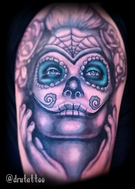 Tattoos - Sugar Skull Mask - 125675