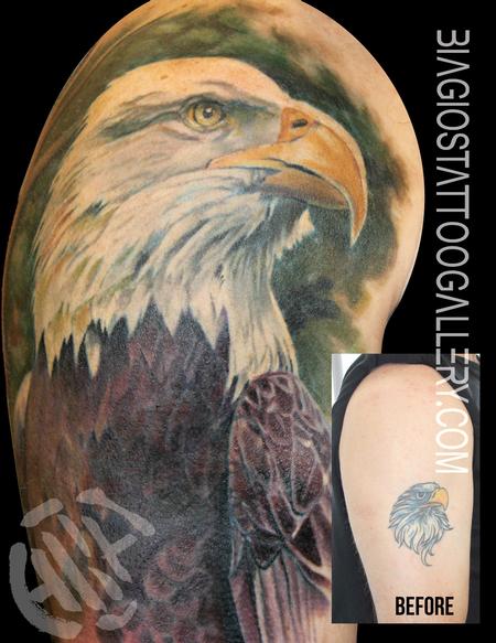 Tattoos - Bald Eagle Cover-Up - 106243