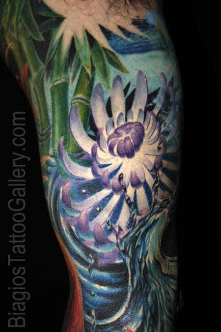 Tattoos - Chrysanthemum in Water - 74151