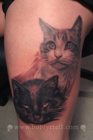 Bob Tyrrell - cats tattoo