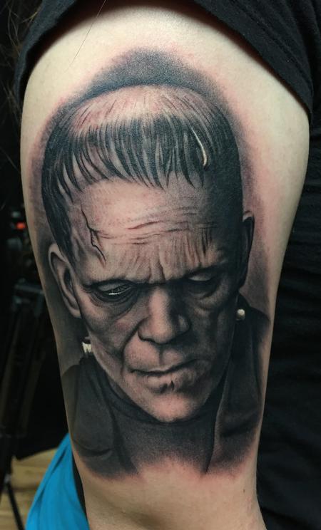 Tattoos - Frankenstein Portrait Tattoo - 115676