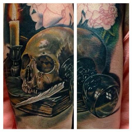Tattoos - Skull Piece in Progress - 100739