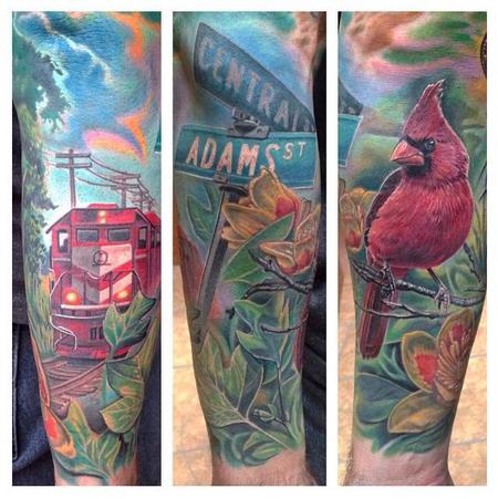 Tattoos - Half Sleeve Tribute to Indiana  - 101277