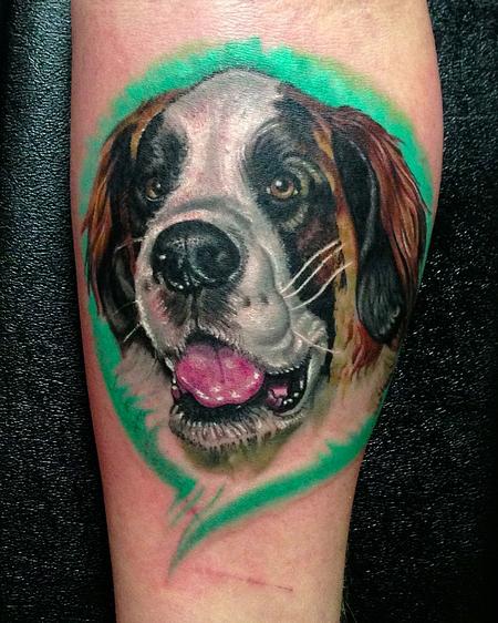 Tattoos - Portrait of a St. Bernard - 75762