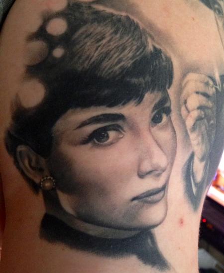 Tattoos - Audrey Hepburn portrait  - 91819