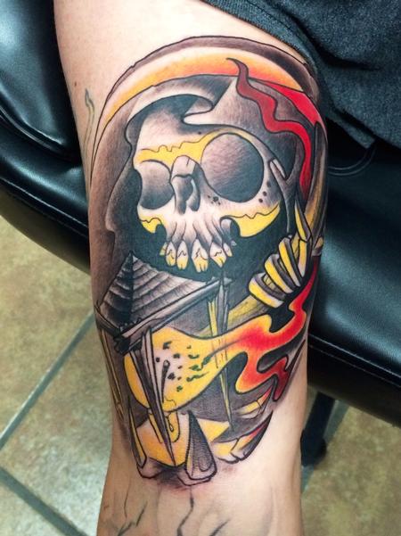 Tattoos - Skull with Lantern  - 93325