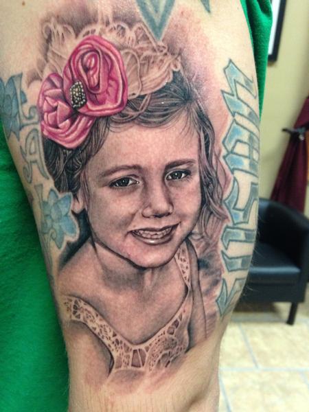 Tattoos - Portrait of a Client's Daughter  - 94325